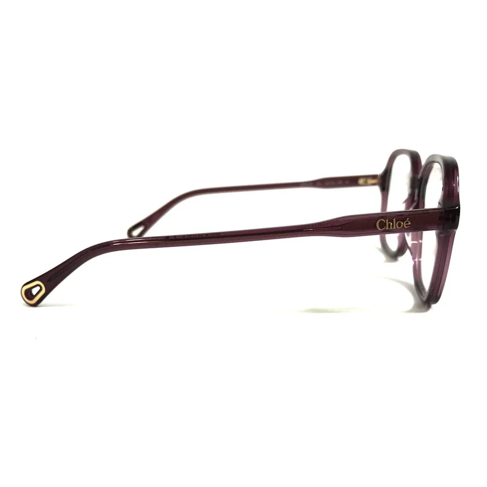 Chloe Eyeglasses Frames CH0313O 004 Shiny Purple Square Full Rim 54-16-140